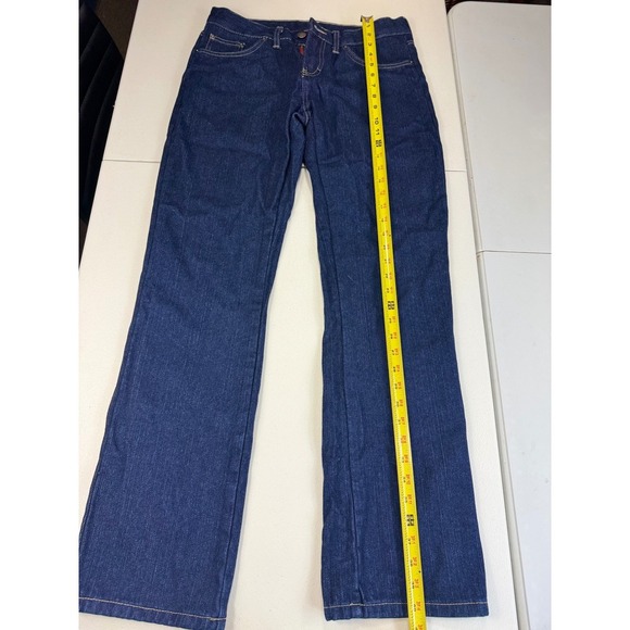 Dickies Style Blue Denim Carpenter Pants with Plaid Interior 4RG - Picture 6 of 10